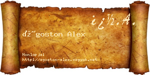 Ágoston Alex névjegykártya